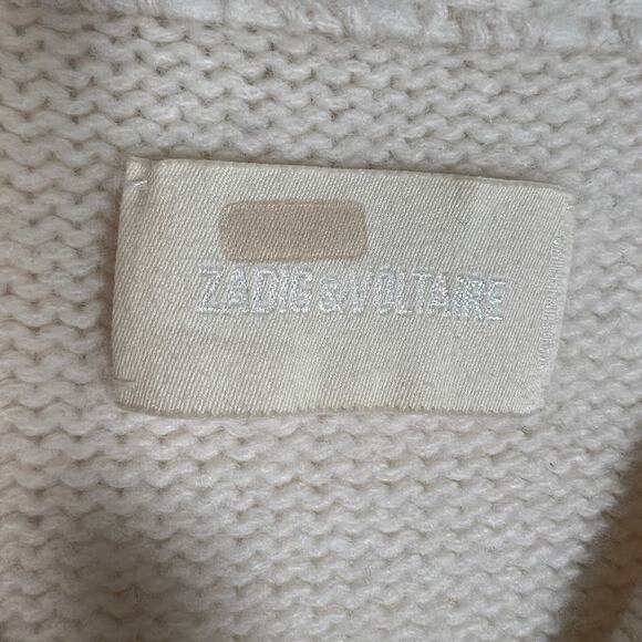 Zadig & Voltaire Amour Merino Wool Long-Sleeved Knit Sweater L Knit *READ - Picture 10 of 14